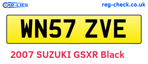 WN57ZVE are the vehicle registration plates.