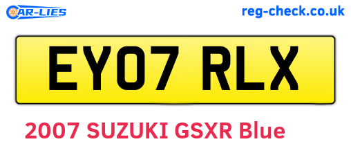 EY07RLX are the vehicle registration plates.
