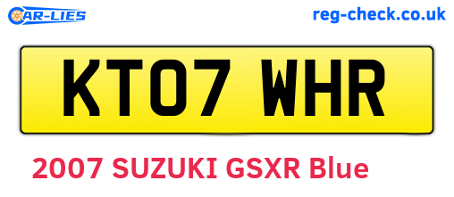 KT07WHR are the vehicle registration plates.