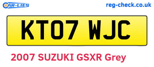 KT07WJC are the vehicle registration plates.