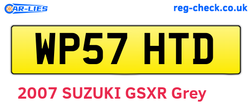 WP57HTD are the vehicle registration plates.