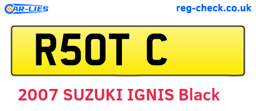 R5OTC are the vehicle registration plates.