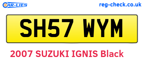 SH57WYM are the vehicle registration plates.