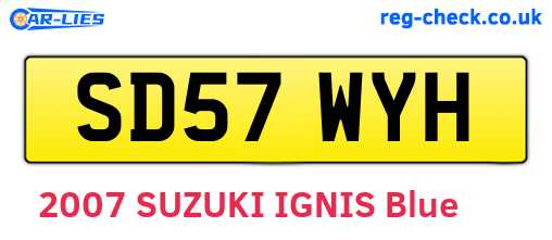 SD57WYH are the vehicle registration plates.