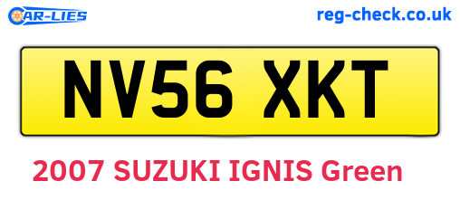 NV56XKT are the vehicle registration plates.