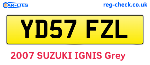 YD57FZL are the vehicle registration plates.