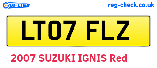 LT07FLZ are the vehicle registration plates.