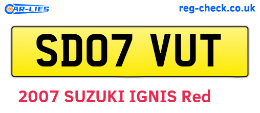 SD07VUT are the vehicle registration plates.
