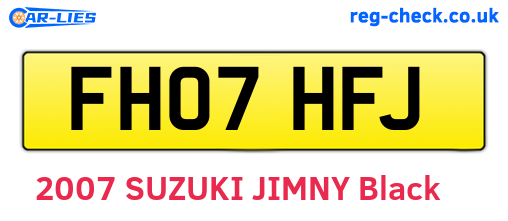 FH07HFJ are the vehicle registration plates.
