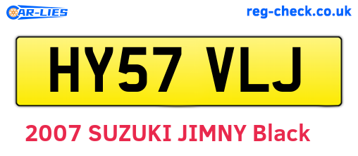 HY57VLJ are the vehicle registration plates.