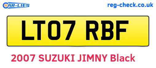 LT07RBF are the vehicle registration plates.