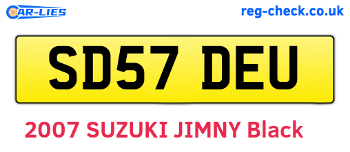 SD57DEU are the vehicle registration plates.