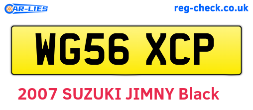 WG56XCP are the vehicle registration plates.