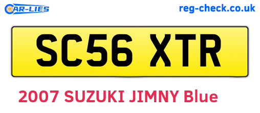 SC56XTR are the vehicle registration plates.