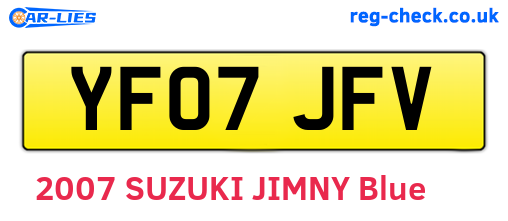 YF07JFV are the vehicle registration plates.