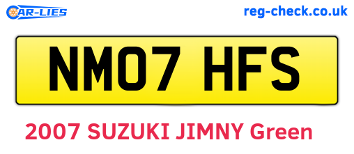 NM07HFS are the vehicle registration plates.