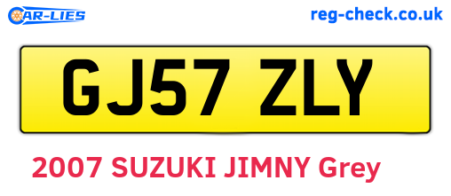 GJ57ZLY are the vehicle registration plates.