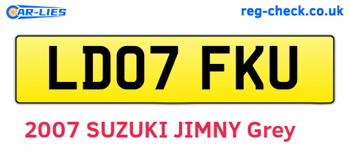 LD07FKU are the vehicle registration plates.