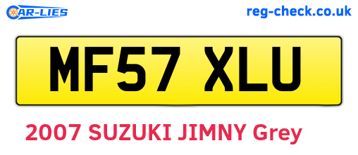MF57XLU are the vehicle registration plates.