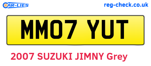 MM07YUT are the vehicle registration plates.