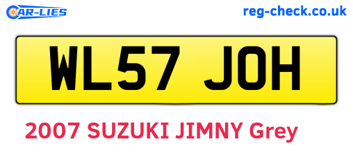 WL57JOH are the vehicle registration plates.