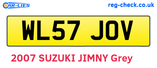 WL57JOV are the vehicle registration plates.