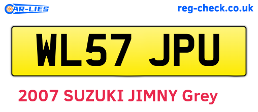 WL57JPU are the vehicle registration plates.