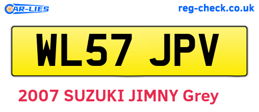 WL57JPV are the vehicle registration plates.