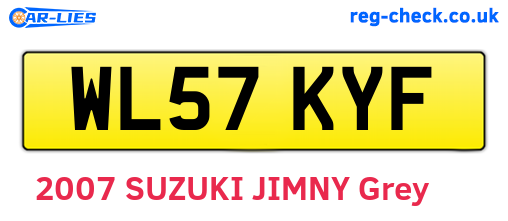 WL57KYF are the vehicle registration plates.