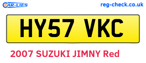 HY57VKC are the vehicle registration plates.