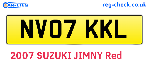 NV07KKL are the vehicle registration plates.