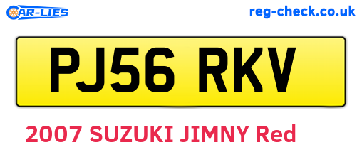PJ56RKV are the vehicle registration plates.