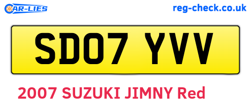 SD07YVV are the vehicle registration plates.