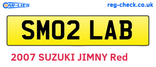 SM02LAB are the vehicle registration plates.
