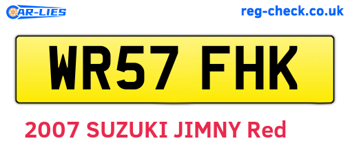 WR57FHK are the vehicle registration plates.