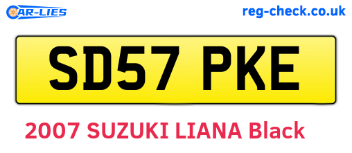 SD57PKE are the vehicle registration plates.