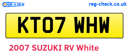 KT07WHW are the vehicle registration plates.
