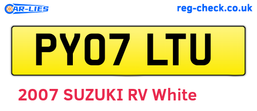PY07LTU are the vehicle registration plates.