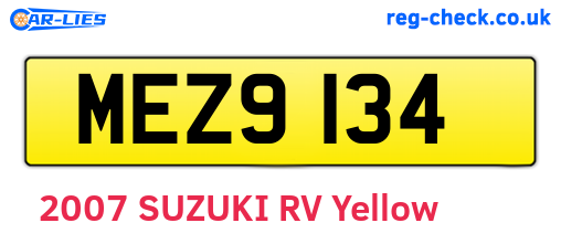 MEZ9134 are the vehicle registration plates.
