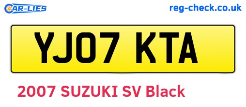 YJ07KTA are the vehicle registration plates.