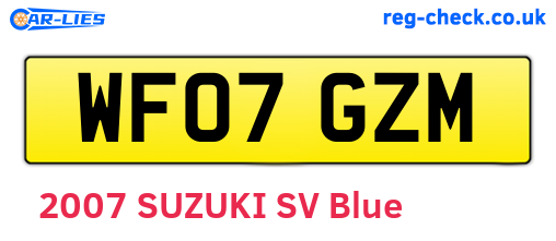 WF07GZM are the vehicle registration plates.