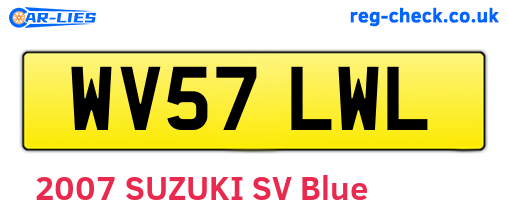 WV57LWL are the vehicle registration plates.