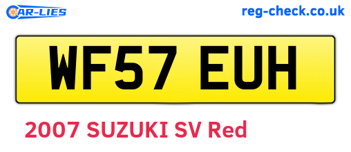 WF57EUH are the vehicle registration plates.