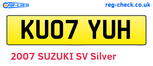KU07YUH are the vehicle registration plates.
