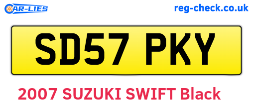 SD57PKY are the vehicle registration plates.