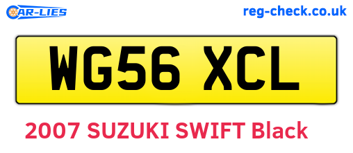 WG56XCL are the vehicle registration plates.