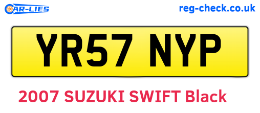 YR57NYP are the vehicle registration plates.