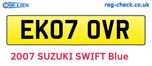 EK07OVR are the vehicle registration plates.