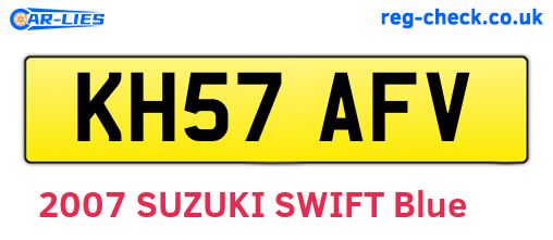 KH57AFV are the vehicle registration plates.