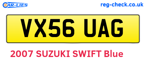 VX56UAG are the vehicle registration plates.